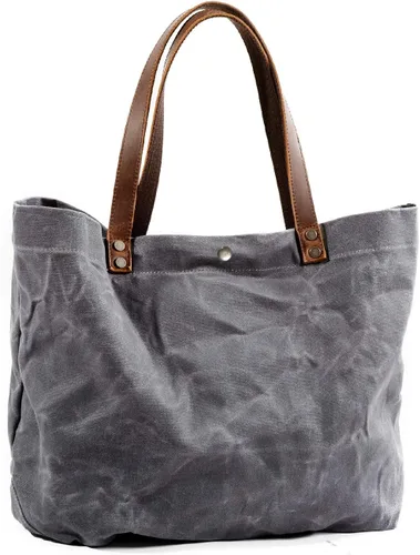 Vista 6 de WUDON Bolsa de viaje de lona encerada, bolsa de hombro extra grande para mujer