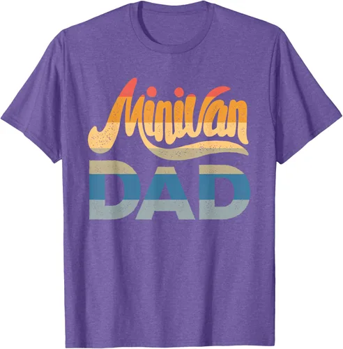 Vista 6 de Minivan Dad Mini Van Proud Father Funny Parent Camiseta con cita para papá, Negro