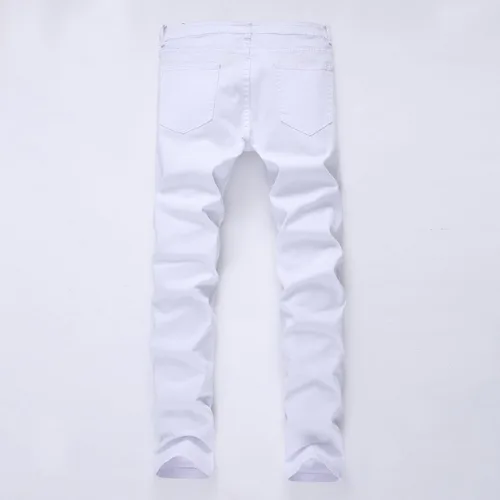 Vista 2 de Leward - Pantalones vaqueros para hombre, ajustados, elásticos, color negro