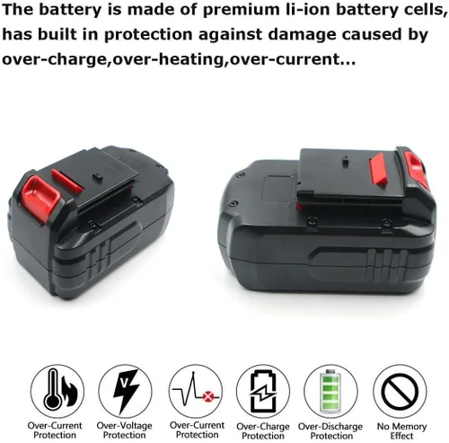 Vista 3 de 2000MAH Reemplazo PC18B Batería para Porter Cable 18V Batería PC188 PCC489N PC18BLX PC18BLEX Herramientas Eléctricas Inalámbricas