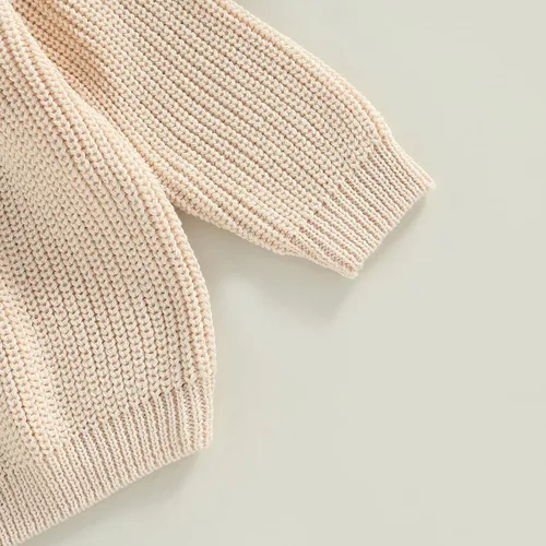 Vista 6 de Conjunto de Pascua para bebé niña, suéter de punto, cárdigan de manga larga con diseño de conejo, ropa de otoño e invierno