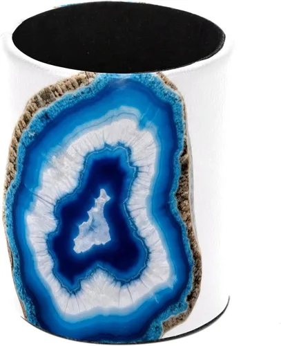 Vista 15 de Taza de PVC para escritorio, taza de lápiz rosa con mariposas para organizador de bolígrafos de escritorio, soporte para brochas de maquillaje