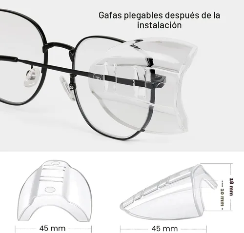 Vista 6 de 2/4/6/10 pares de protectores laterales para gafas, protectores laterales para gafas graduadas
