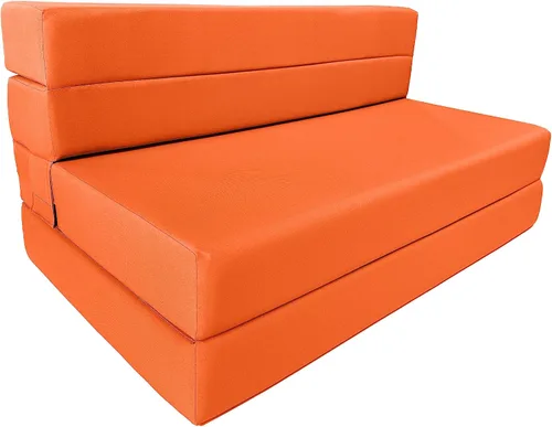 Vista 9 de D&D Futon Furniture Colchón plegable de espuma, tumbona para silla, sofá cama estudio para invitados, individual XL, 80 x 39 x 6 pulgadas de grosor