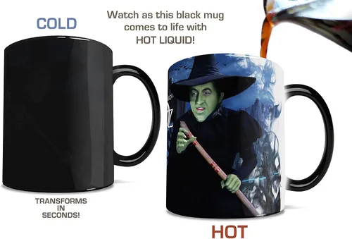 Vista 5 de Morphing Mugs Taza de cerámica Wizard of Oz (Wicked Witch), color negro