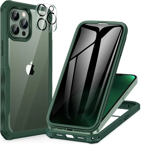 Vista 131 de CENHUFO Funda de privacidad para iPhone 11 Pro, funda de cuerpo completo con protector de pantalla de privacidad de vidrio templado 9H integrado
