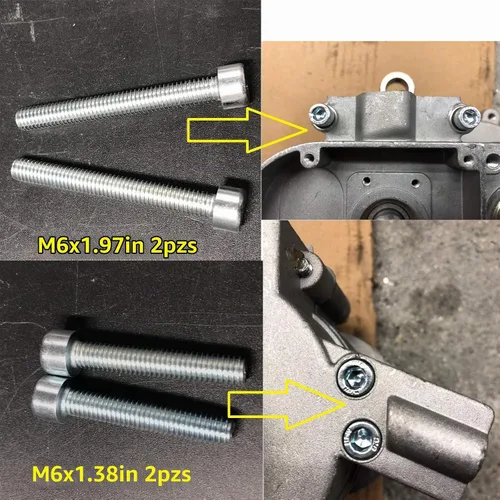 Vista 5 de Pernos del motor Studs,Juego de tornillos, motor de gas de 2 tiempos yd100/66cc/80cc, bicicleta motorizada a gas