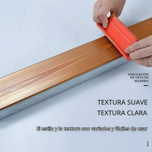Vista 4 de Herramienta de granulado de madera 4pcs Kit de pintura de patrón de madera de goma para muebles