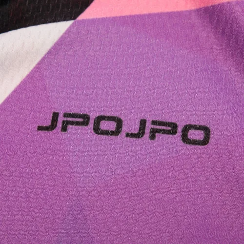 Vista 144 de Camiseta de ciclismo para mujer, manga corta y pantalones cortos de ciclismo acolchados para verano