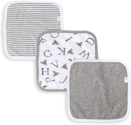 Vista 15 de Burt's Bees Baby Paños para bebés, 100% algodón orgánico de 9 x 9 pulgadas Tejido de rizo en la nube