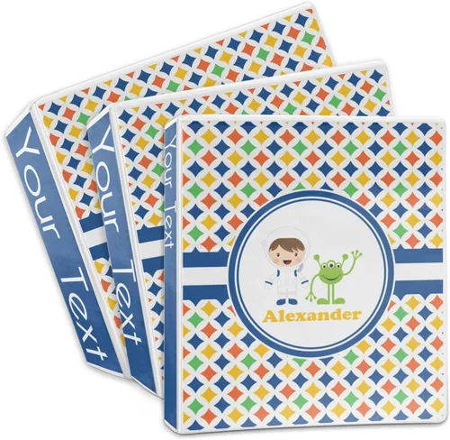 Vista 3 de Carpeta de 3 anillos Astronaut para niño - 2 pulgadas (personalizada)