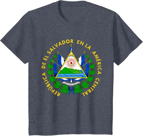 Vista 65 de Camiseta con diseño de emblema de la bandera de El Salvador