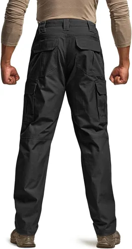 Vista 2 de CQR Pantalones tácticos para hombre, resistentes al agua, pantalones cargo Ripstop, ligeros EDC trabajo, senderismo, ropa para exteriores