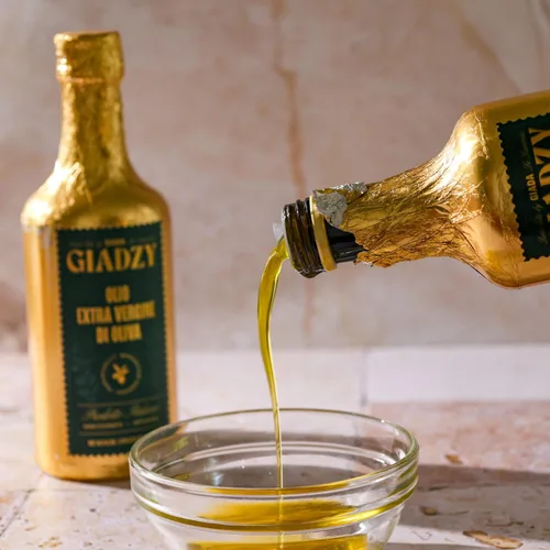 Vista 6 de Giadzy by Giada de Laurentiis Aceite de Oliva Virgen Extra - Aceite de oliva italiano prensado en frío sin filtrar de primera calidad, envoltura