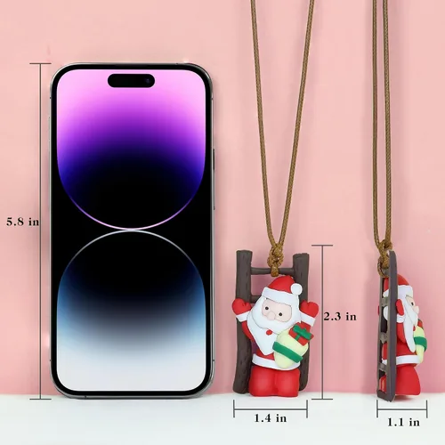 Vista 2 de Adorno colgante de pato oscilante de Navidad, accesorios para colgar en el automóvil, estética interior, decoración de habitación fresca, adorno