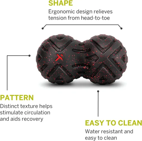 Vista 4 de Trigger Point Performance TriggerPoint - Pelota de masaje doble universal con rodillo texturizado de 8 pulgadas