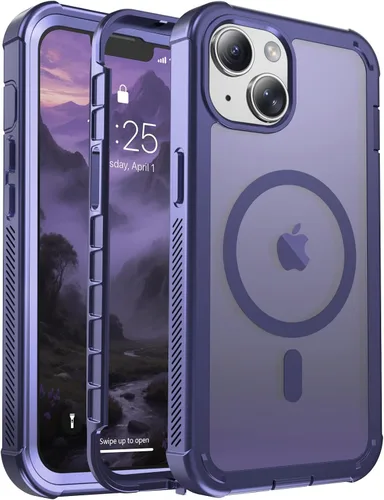 Vista 65 de jaroco - Funda magnética compatible con MagSafe para iPhone 11 de 6.1 pulgadas; protección de grado militar contra caídas, de doble capa