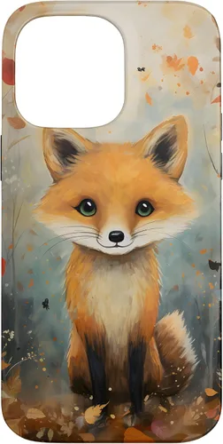 Vista 21 de Cute Fox Fall Woodland Forest Autumn Leaves Case for iPhone 17