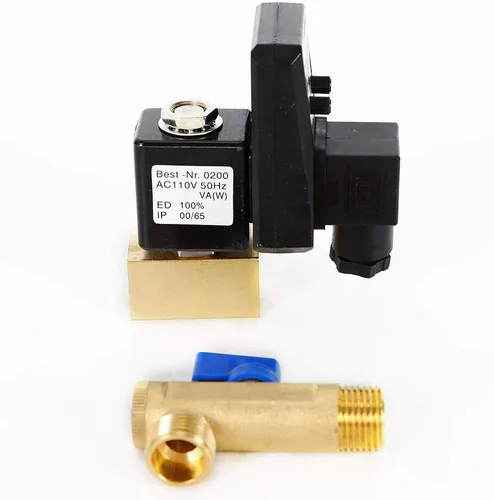 Vista 9 de Válvula de drenaje automática 1/2 "electrónico cronometrado 2 vías compresor de aire de acción directa tanque de gas válvula de drenaje AC 110V 50Hz