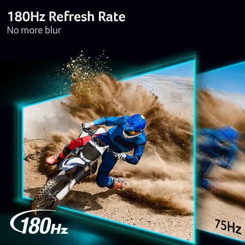 Vista 4 de acer Nitro Monitor para juegos Full HD de 24.5 pulgadas 1920 x 1080 AMD FreeSync Actualización de 180Hz 1ms (VRB) 99% sRGB Soporte HDR 10