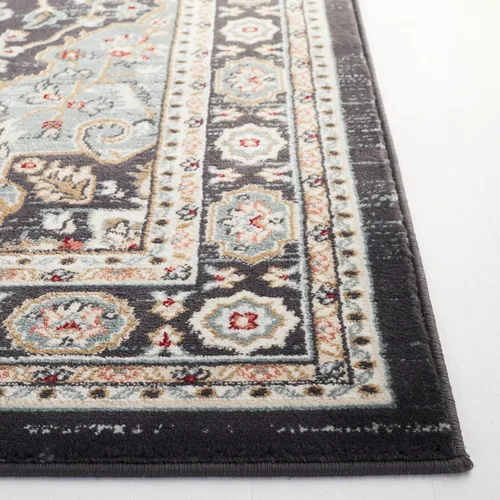 Vista 2 de SAFAVIEH Alfombra de área de 2 x 3 pulgadas, colección Lyndhurst, color antracita y verde azulado, no desprende pelusa y fácil de limpiar, ideal