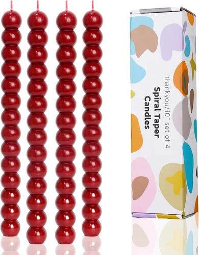 Vista 18 de Velas Cónicas en Espiral Degradado Rosa Vela Torcida Cónica Velas de Palo para Vacaciones Bodas Fiestas Cera Sin Aroma Vela de Cena Sin Goteo