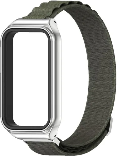 Vista 2 de Strap for Amazfit Band 7 Nylon Replacement Strap Watch Wrist Band Smart Bracelet Accessories for Amazfit 7