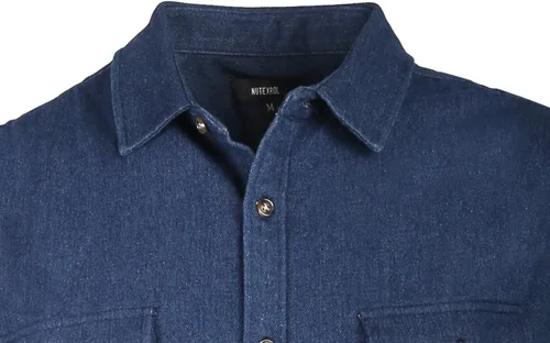 Vista 4 de NUTEXROL - Camisa de hombre sin mangas de mezclillaalgodón con 2 bolsillos frontales