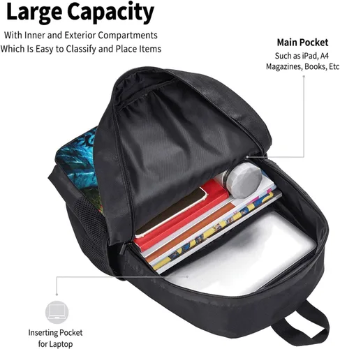 Vista 6 de KAJUE Mochilas para niñas y niños, juego de bolsas escolares con bolsa de almuerzo, estuche para lápices, ligero, lindo, 17 pulgadas, 3