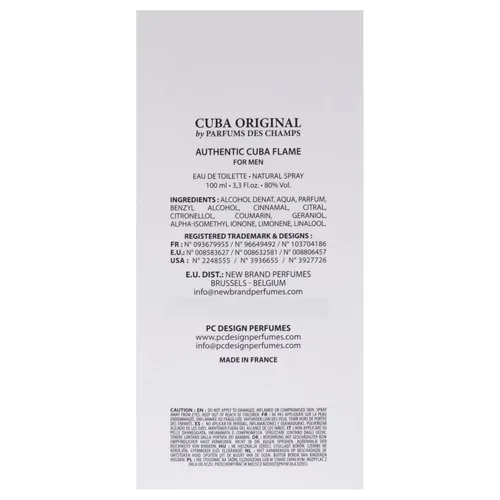 Vista 7 de Cuba Authentic Flame by Cuba para hombre - 3.3 oz EDT Spray