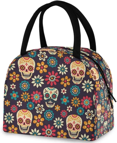 Vista 16 de Bolsa de almuerzo reutilizable para mujer africana con bolsillo frontal con cierre de cremallera aislada, bolsa térmica para el trabajo, picnic