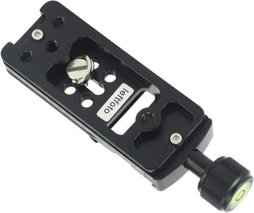 Vista 6 de Riel de 3.937 in Nodal Slide Metal Tornillo Perilla Abrazadera Placa de liberación rápida para trípode Cabeza de bola rápida con RRS Arca Swiss