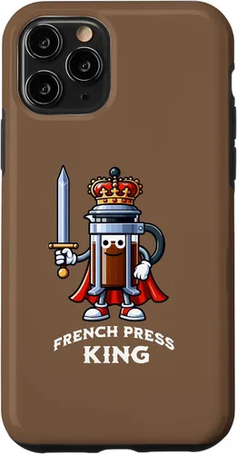 Vista 27 de Carcasa divertida para iPhone 16 The French Press King
