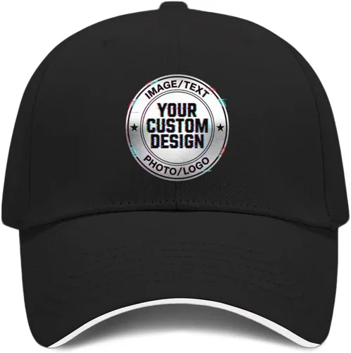 Vista 32 de Sombrero personalizado a granel Agregue su propio diseño aquí Sombreros personalizados Gorra de béisbol personalizada Hombres y mujeres