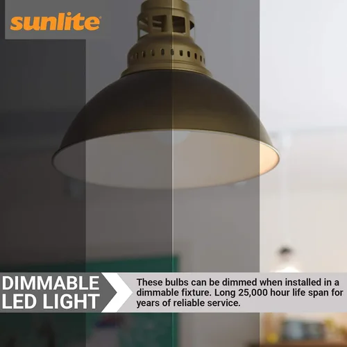 Vista 5 de Sunlite Mini bombillas LED R14, 4 vatios (equivalente a 25 W), 280 lúmenes, base intermedia (E17), regulable, certificación ETL, blanco suave