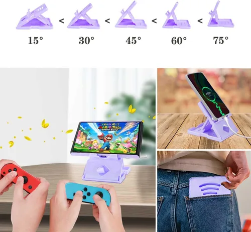 Vista 5 de Accessories Bundle for Nintendo Switch OLED - YOOWA girly Accessory Kit NS Oled Set with Carrying Case Protective Cover Screen Protector Game Card