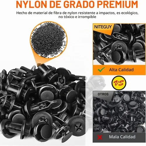 Vista 7 de Kit de 1595 remaches de empuje para auto y abrazaderas para panel de puerta; 40 tamaños más populares, remaches de nylon para parachoques