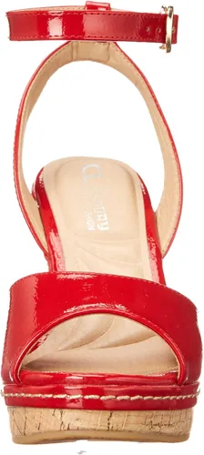Vista 2 de CL by Laundry - Sandalias de cuña de piel con punta abierta para mujer