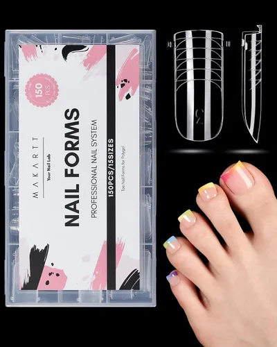Vista 11 de Makartt Puntas de uñas de almendra blanca natural, 420 uñas postizas a presión de 15 tamaños, uñas postizas de PMMA de cobertura completa