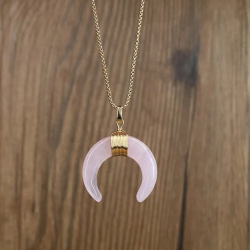 Vista 3 de COAI Collar de luna de cristal curativo para mujer Piedra Ágata