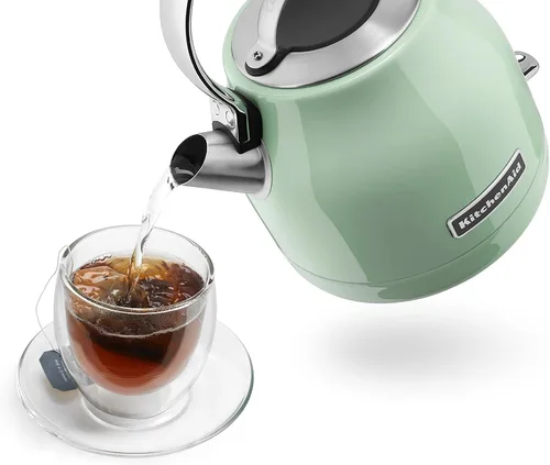 Vista 5 de KitchenAid Kek1222TB hervidor de agua eléctrico, 40.5 onzas, color Twilight Blue, Pistacho Tapa extraíble para un fácil llenado, diseño de acero