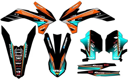 Vista 8 de Kit de base gráfica XC Surge Black Senge 2013-2014 compatible con KTM
