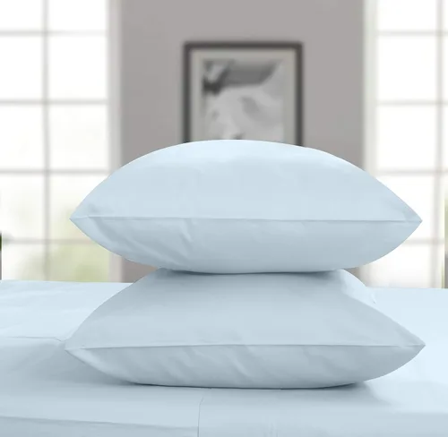 Vista 8 de Threadmill Fundas de almohada estándar de algodón orgánico, percal blanco, 2 piezas Blanco brillante sólido