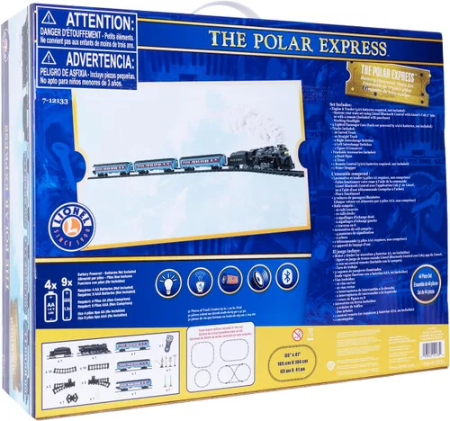 Vista 22 de Lionel El Expreso Polar Juego de Tren Batería Escala O con Control Remoto, Locomotora, Vagones de Tren y Pista con Sonidos Auténticos de Tren, Luces