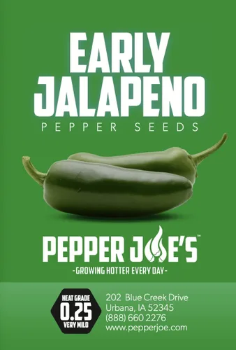 Vista 2 de Pepper Joe's Paquete de 3 semillas de jalapeño – 3 variedades esenciales de jalapeño para cultivar en tu jardín – Jalapeno temprano, jalapeño