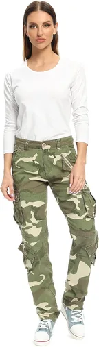 Vista 4 de Womens Stretch Casual Cargo Work Pants Camo Combat Tactical Travel Pants with 8 Pockets
