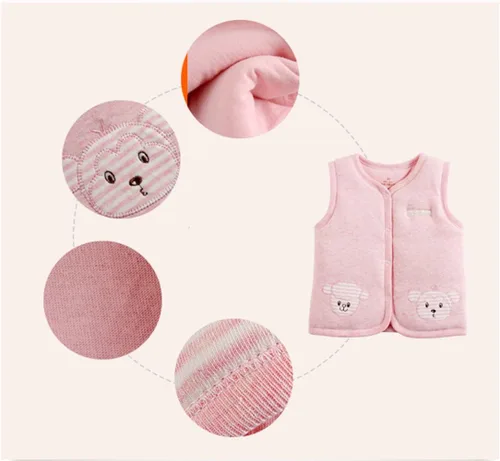 Vista 2 de Monvecle - Chaleco de algodón cálido para bebé o niño pequeño (Unisex)