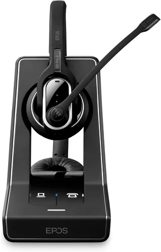 Vista 4 de Sennheiser Enterprise Solution SD Pro2 ML - Auriculares inalámbricos de doble cara con múltiples conectividad para teléfono de escritorio y Skype