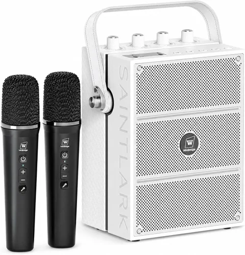Vista 10 de Amplificador de voz potente de 100 W con 2 micrófonos inalámbricos S99 Big Pro Sound Portable Speaker with Microphone, Bluetooth Speaker PA System