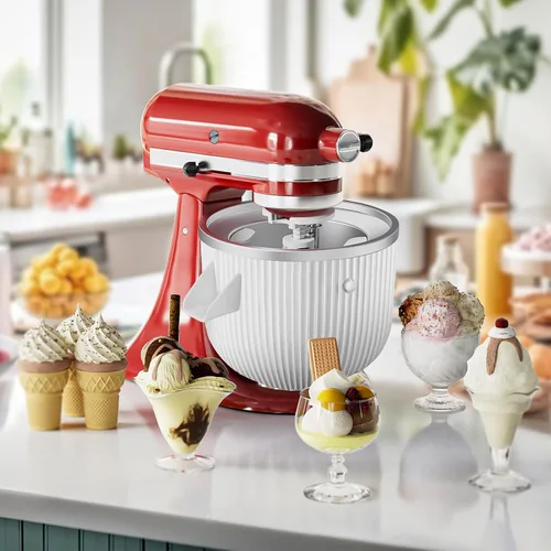 Vista 6 de Accesorio para helado para batidora de pie KitchenAid, se ajusta a mezcladores de cabeza inclinada de 4.5-5 cuartos/mezcladores de elevación